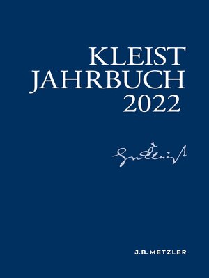 cover image of Kleist-Jahrbuch 2022